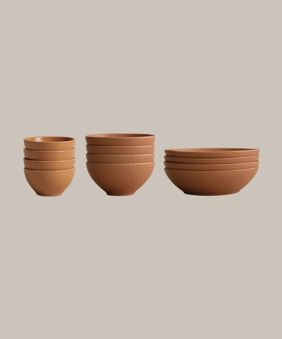 Stoneware Bowl Over Set, Canyon, rim and edge detail
