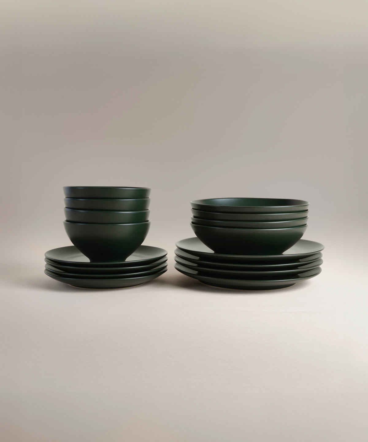 Stoneware Core Set, Balsam, the full set together