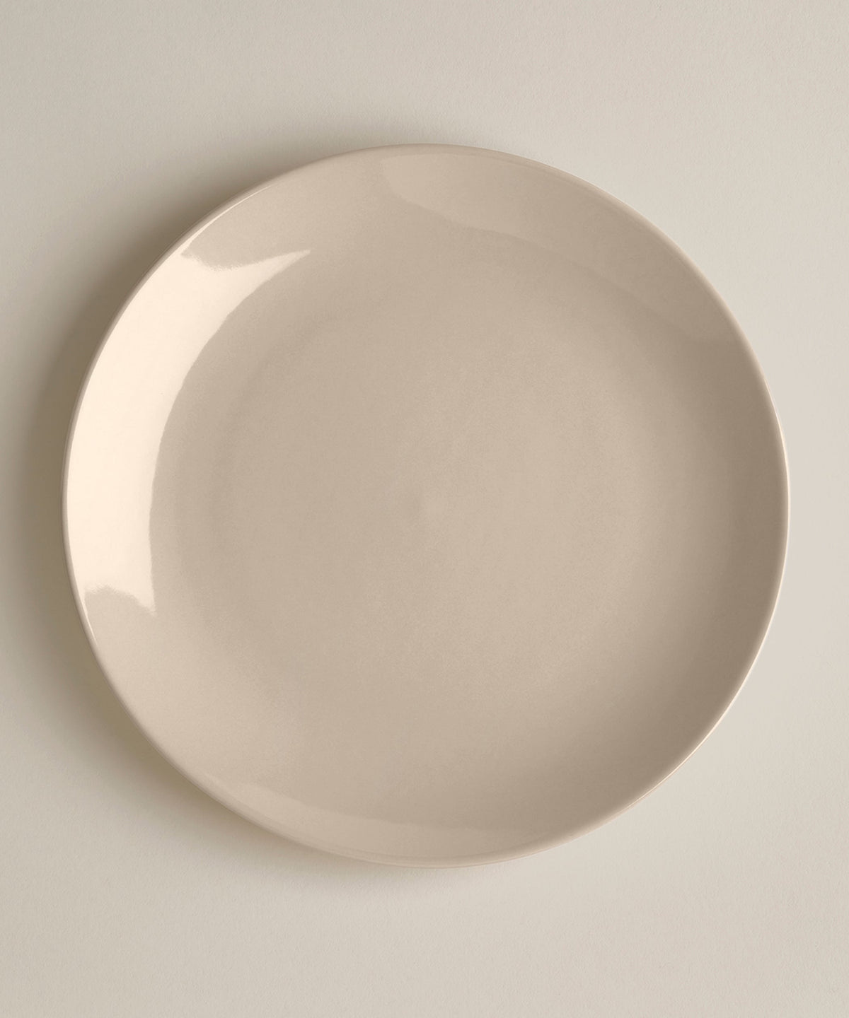 Stoneware Glossy Small Plate Set, Dune, styled on a dining table