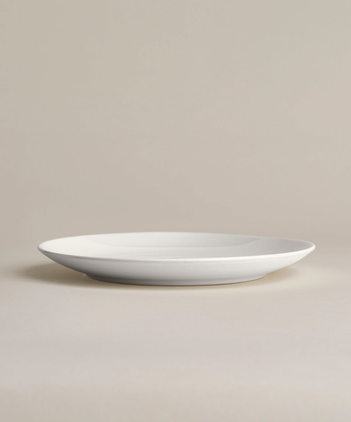 Stoneware Glossy Small Plate Set, Moon, single piece front view