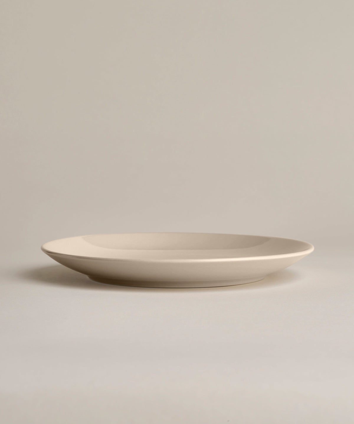 Stoneware Glossy Small Plate Set, Dune, nested stack detail