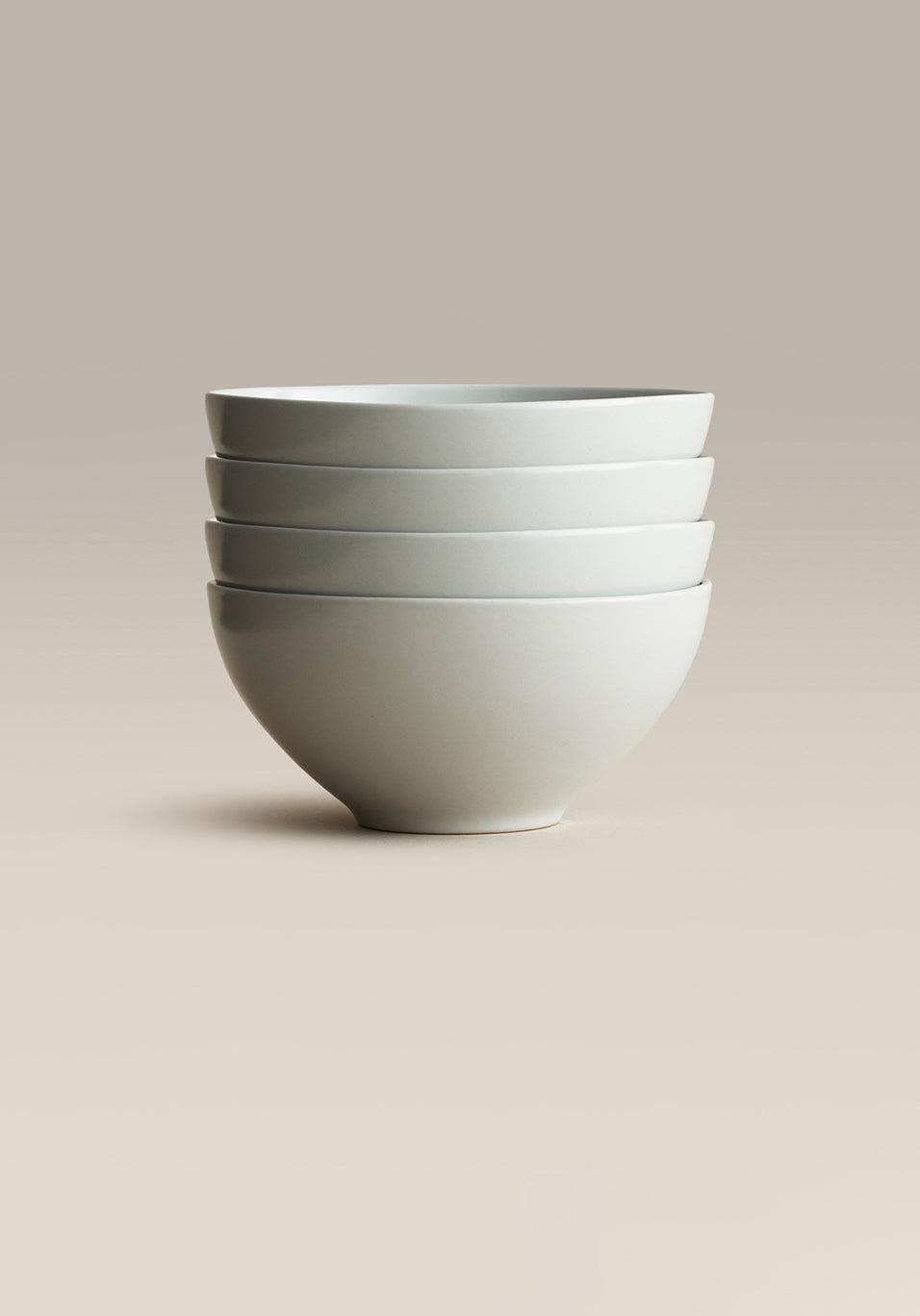 Stoneware Small Bowl Set, Fog, stacked