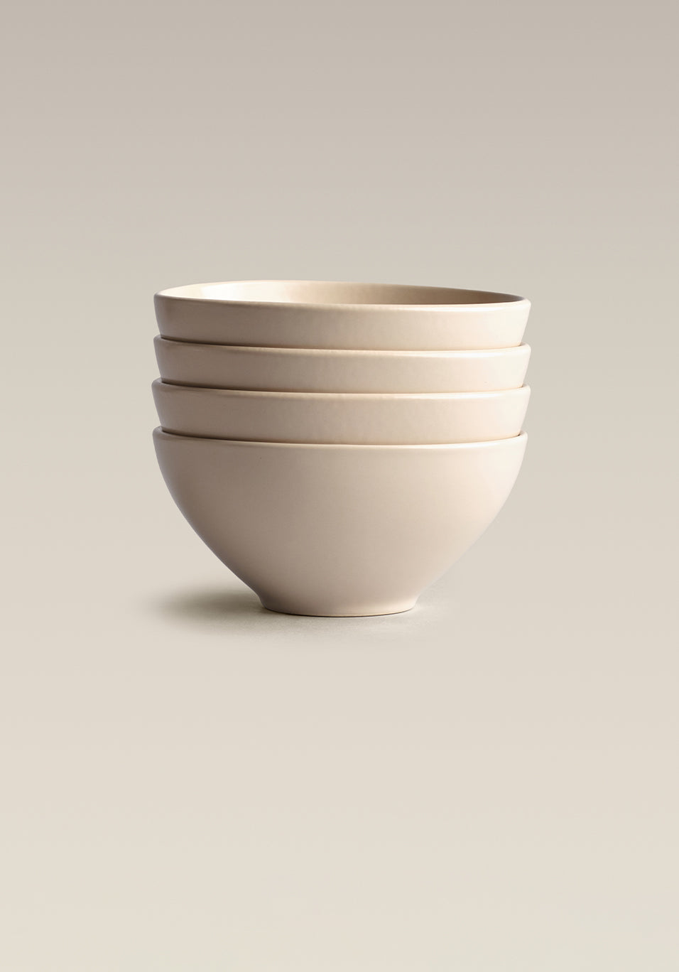 Stoneware Small Bowl Set, Dune, place setting in use