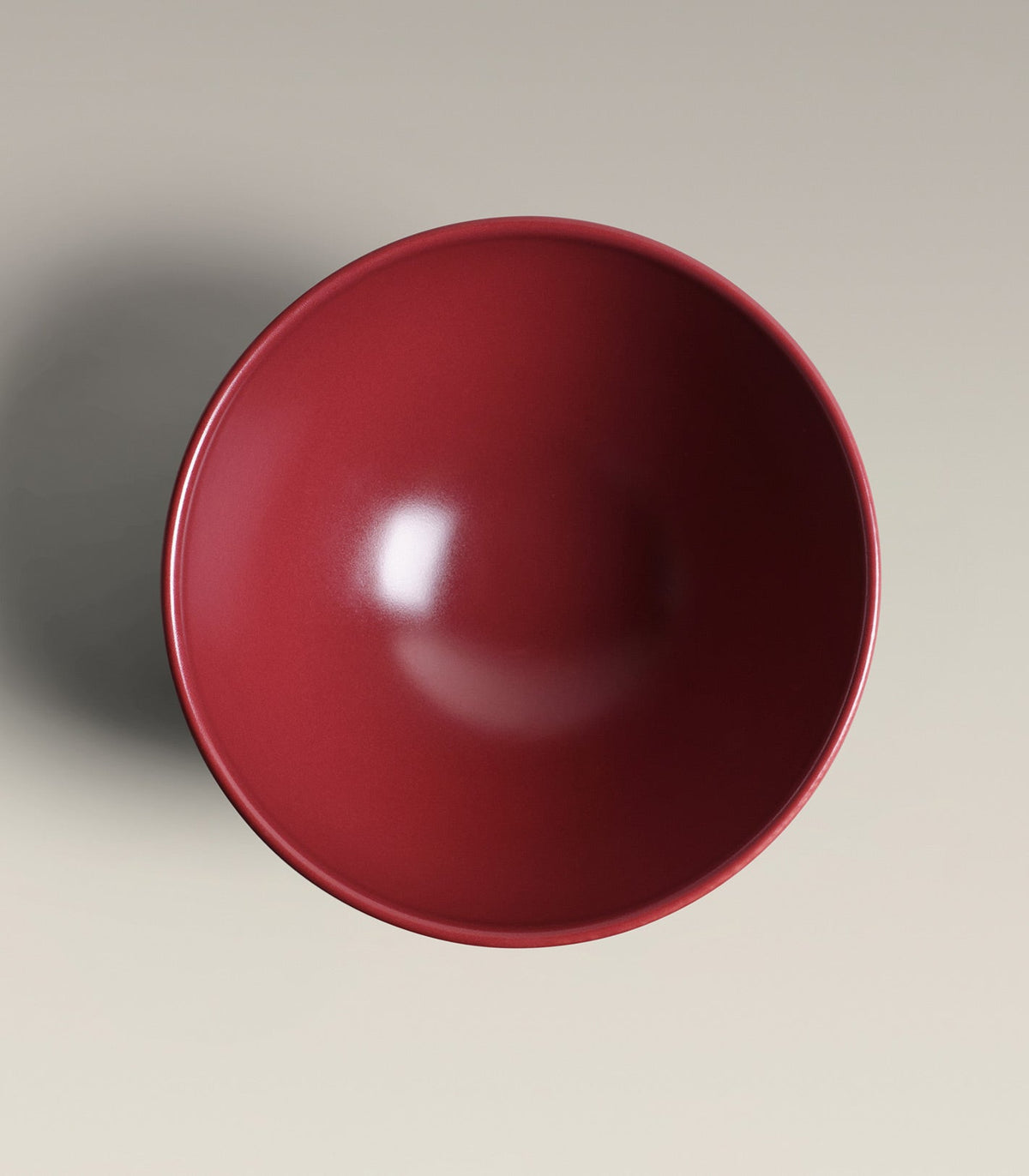 Stoneware Small Bowl Set, Plum, seen from above