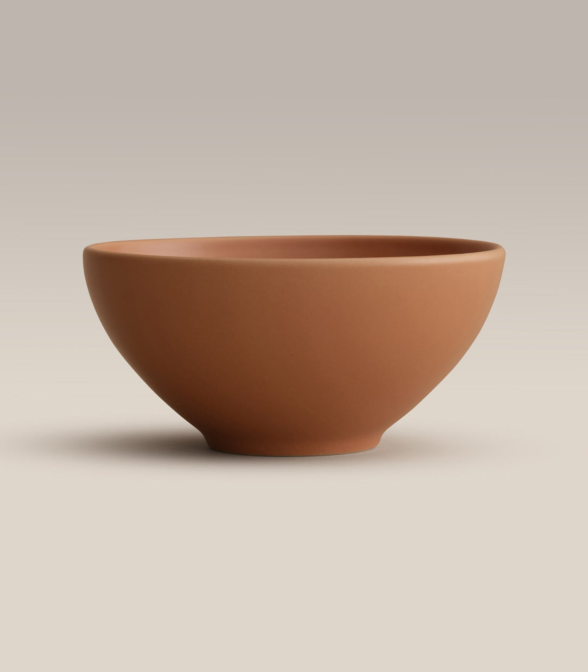 Stoneware Small Bowl Set, Terra Cotta, side profile