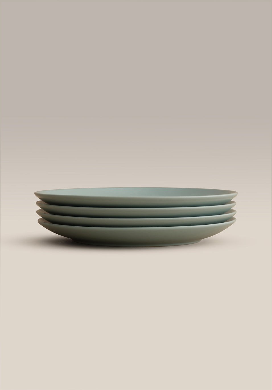 Stoneware Small Plate Set, Blue, stacked