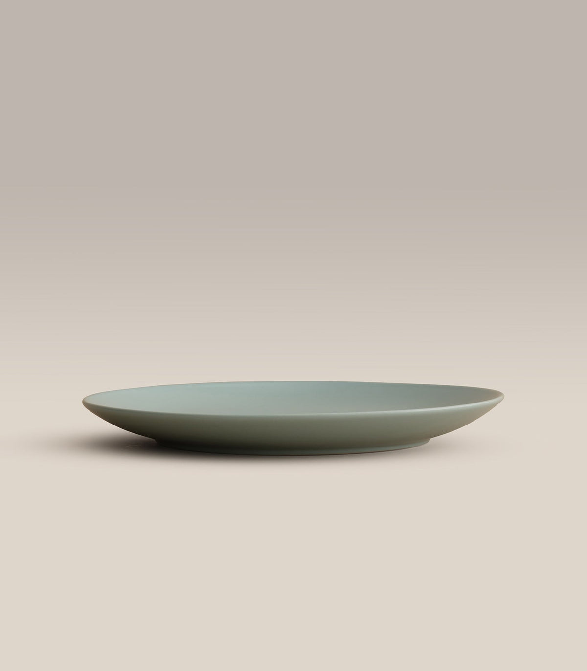 Stoneware Small Plate Set, Blue, side profile