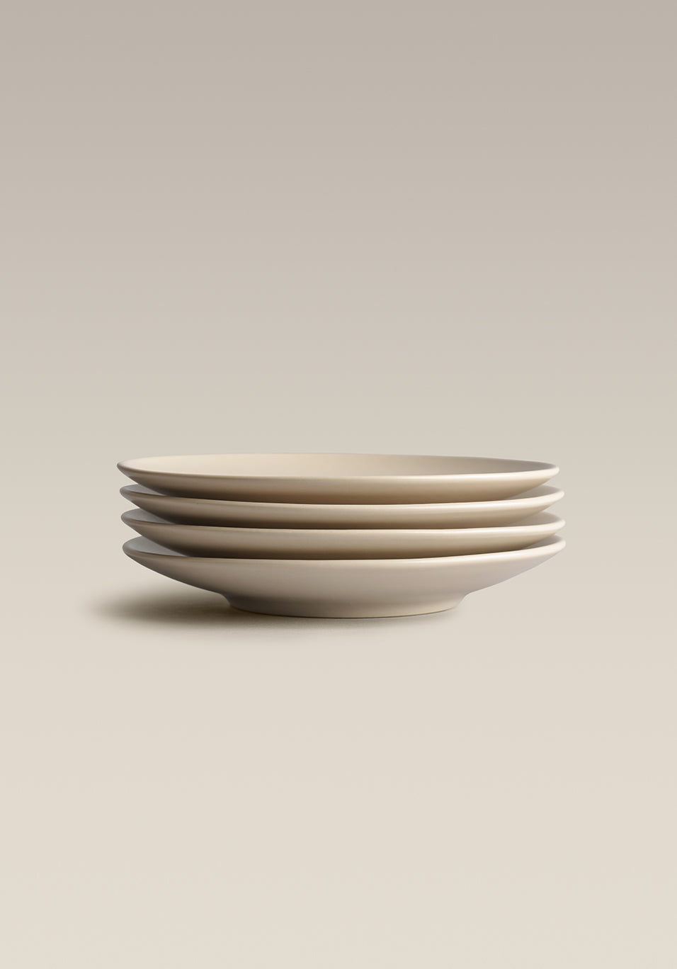 Stoneware Treat Plate Set, Dune, stacked view
