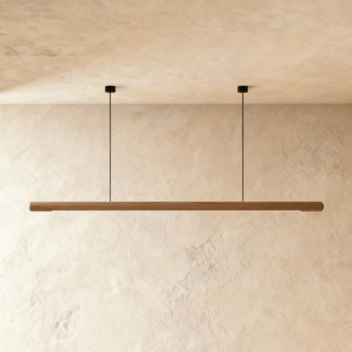 Svelte Walnut Pendant Light, cord and ceiling canopy detail