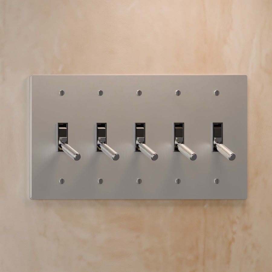 The Architectural Brass 4-Way Toggle Switch (1 to 5 Gang), side profile