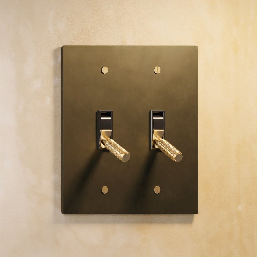 The Architectural Brass 4-Way Toggle Switch (1 to 5 Gang), edge and bevel detail (2)