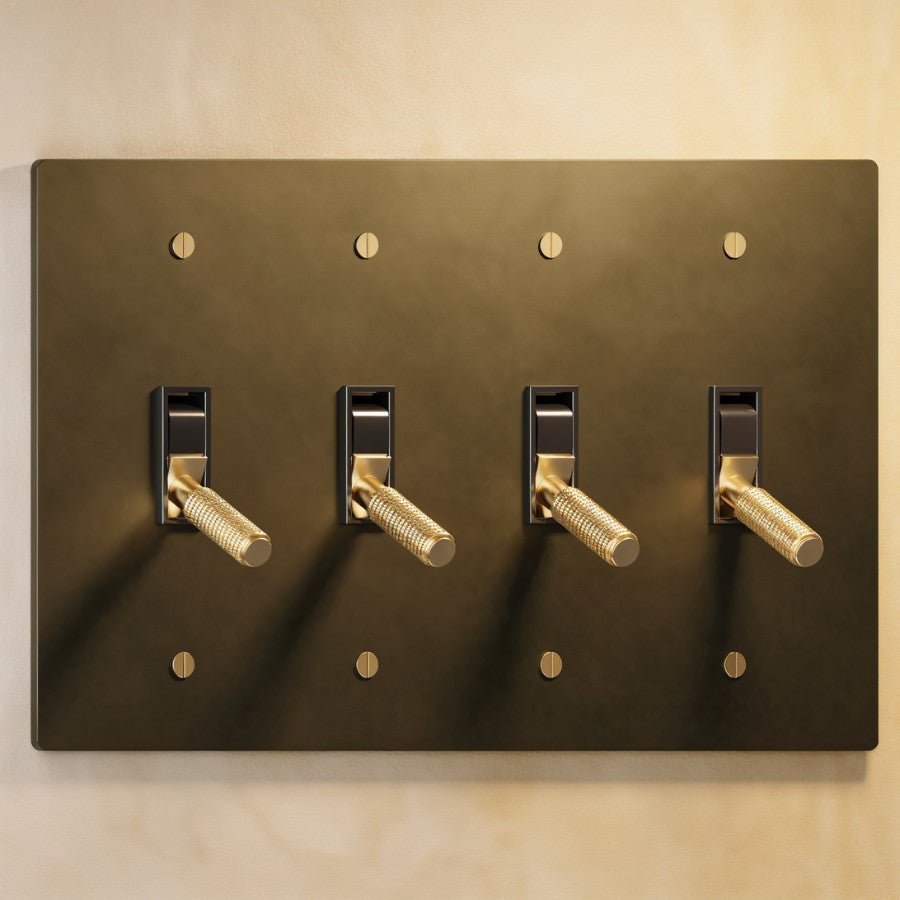 The Architectural Brass 4-Way Toggle Switch (1 to 5 Gang), side profile (2)