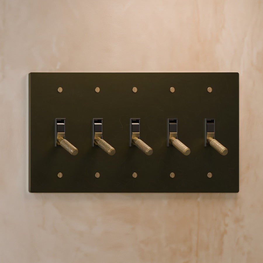 The Architectural Brass 4-Way Toggle Switch (1 to 5 Gang)