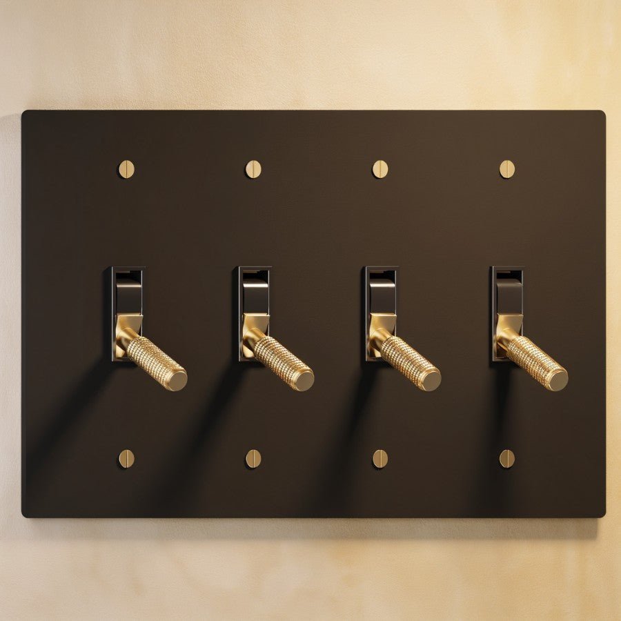 The Architectural Brass 4-Way Toggle Switch (1 to 5 Gang)