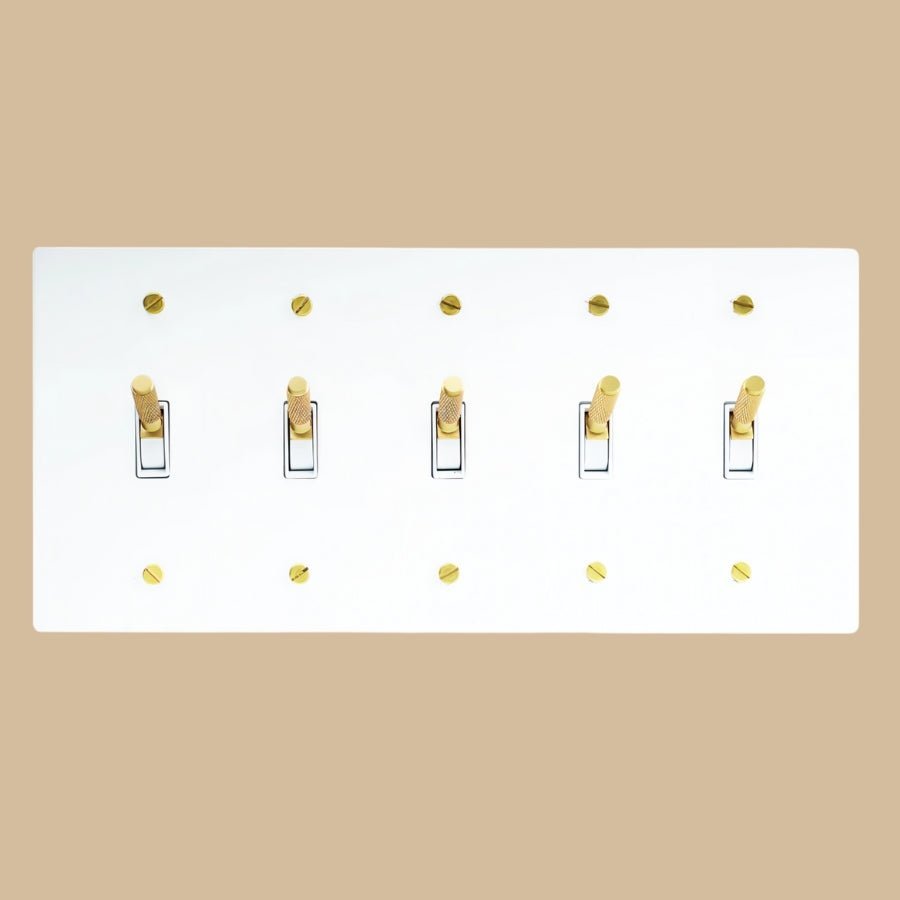 The Architectural Brass 4-Way Toggle Switch (1 to 5 Gang)