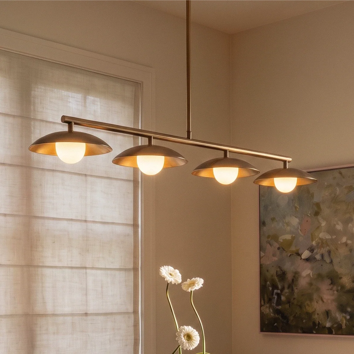 Velix Metal Pendant Light, second full fixture front view