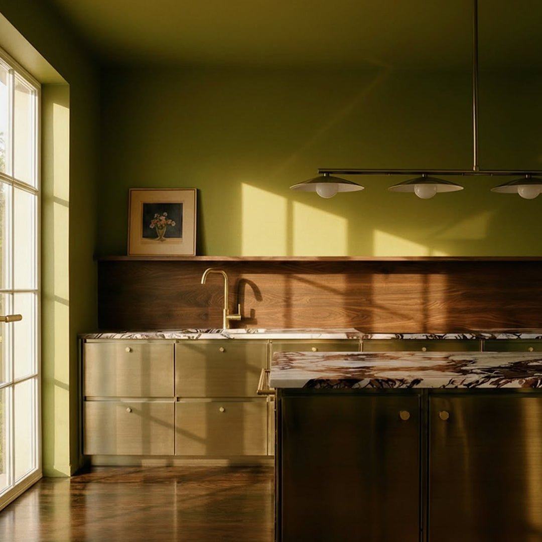 Velix Metal Pendant Light, styled above a dining table