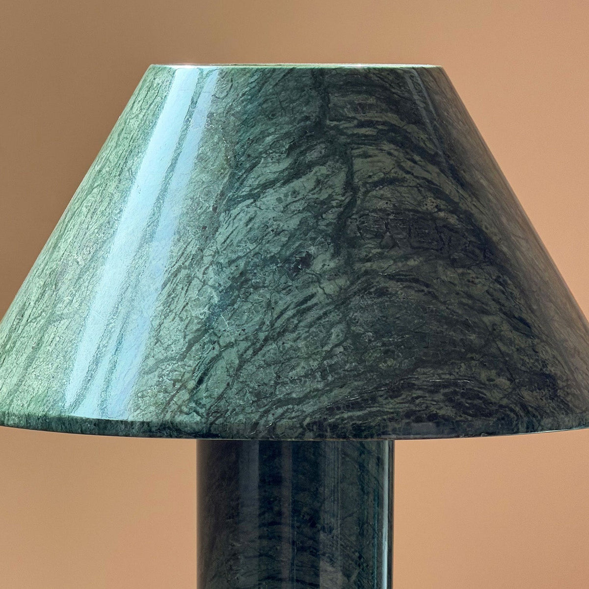 Verdelle Marble Rechargeable Table Lamp, third base and stem detail