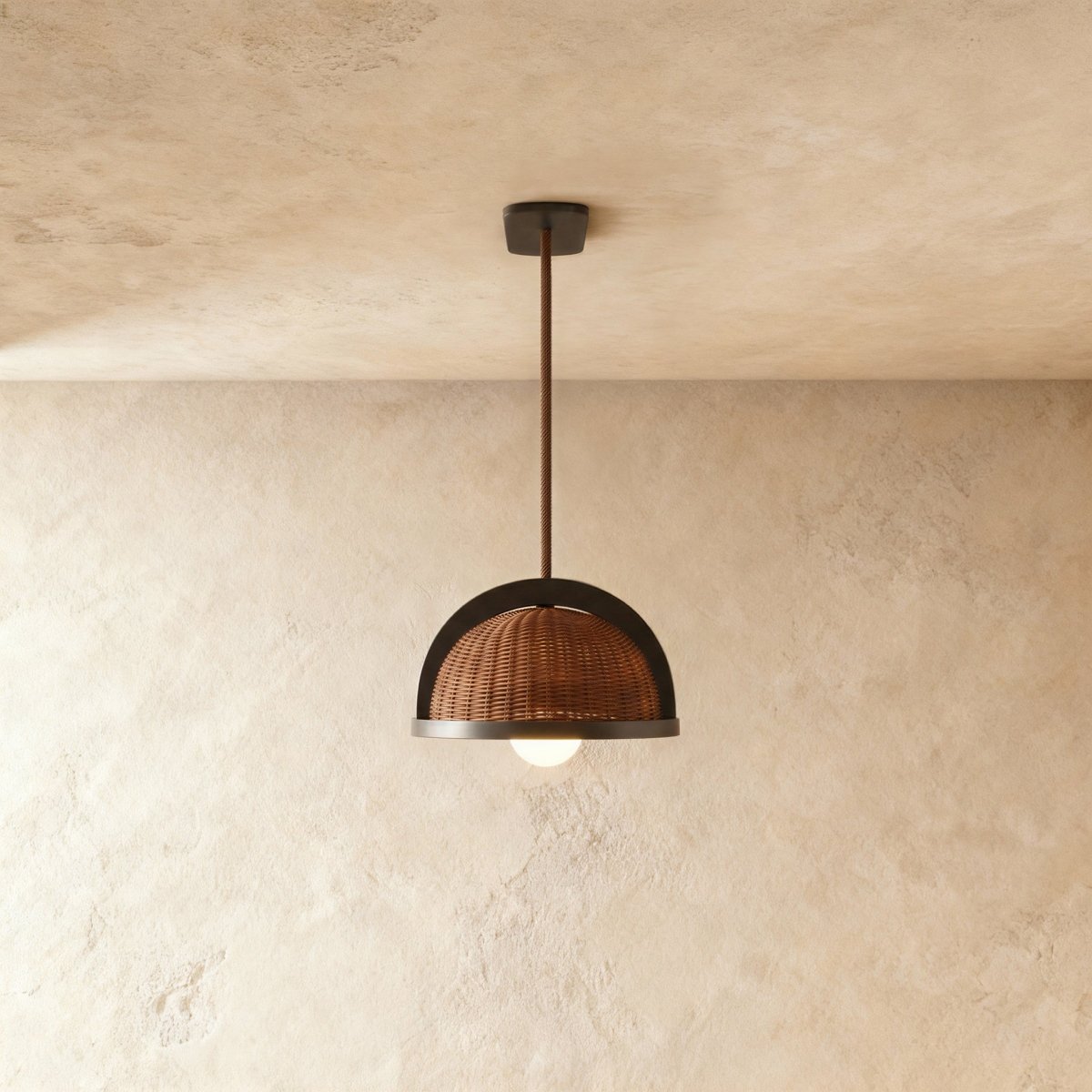 Vetra Metal Pendant Light, second close up of the finish and material
