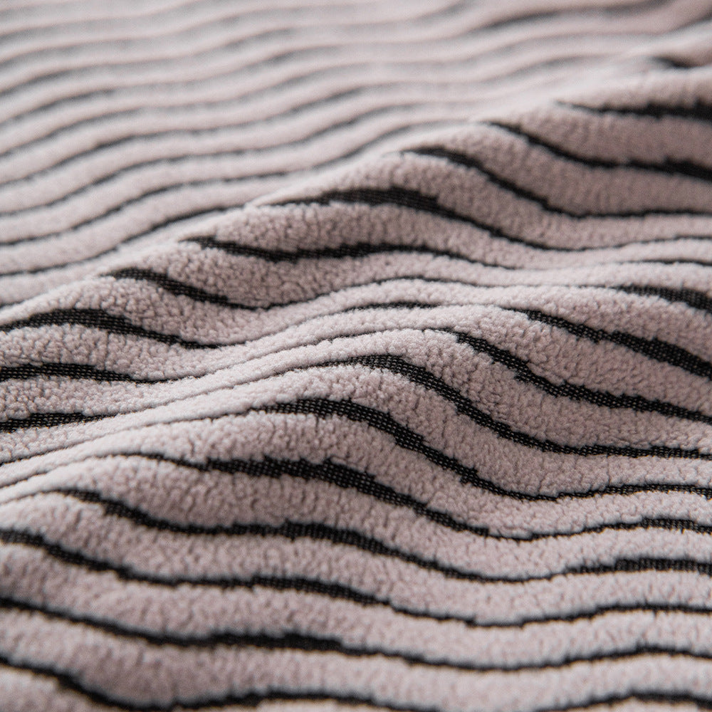 Wave Jacquard Fleece Sofa Slipcover, second folded detail
