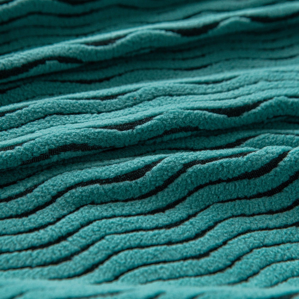Wave Jacquard Fleece Sofa Slipcover, weave texture close up
