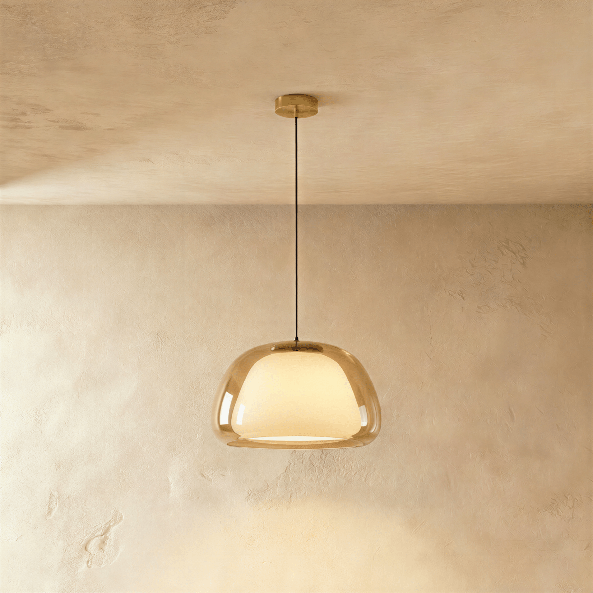 Zabda Metal Pendant Light, cord and ceiling canopy detail
