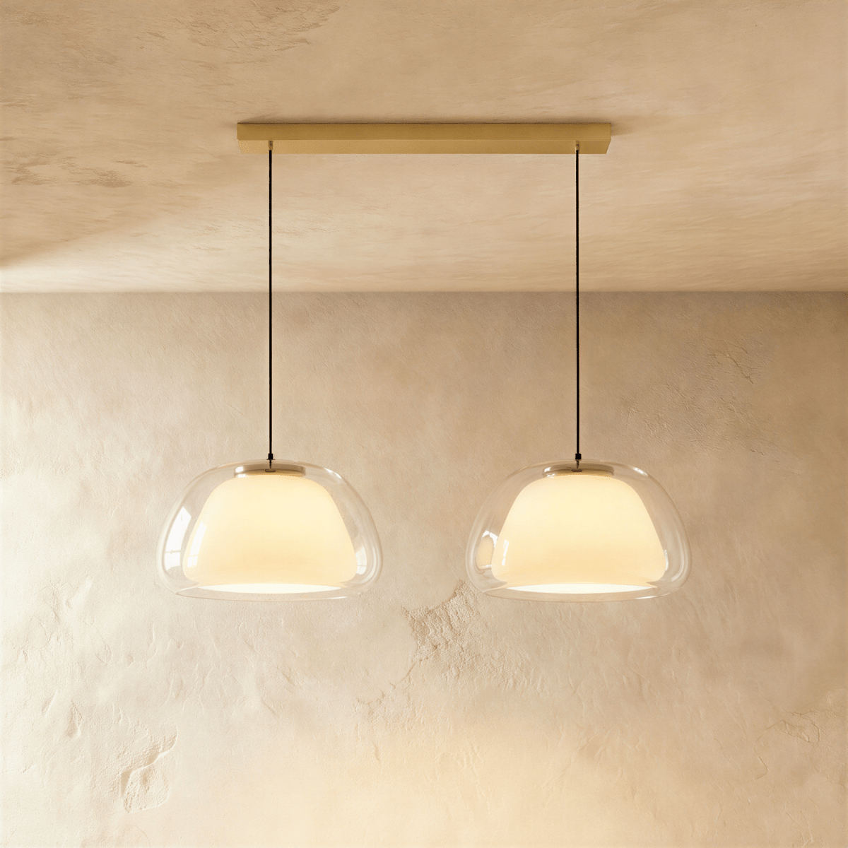 Zabda Metal Pendant Light, angled view showing the silhouette