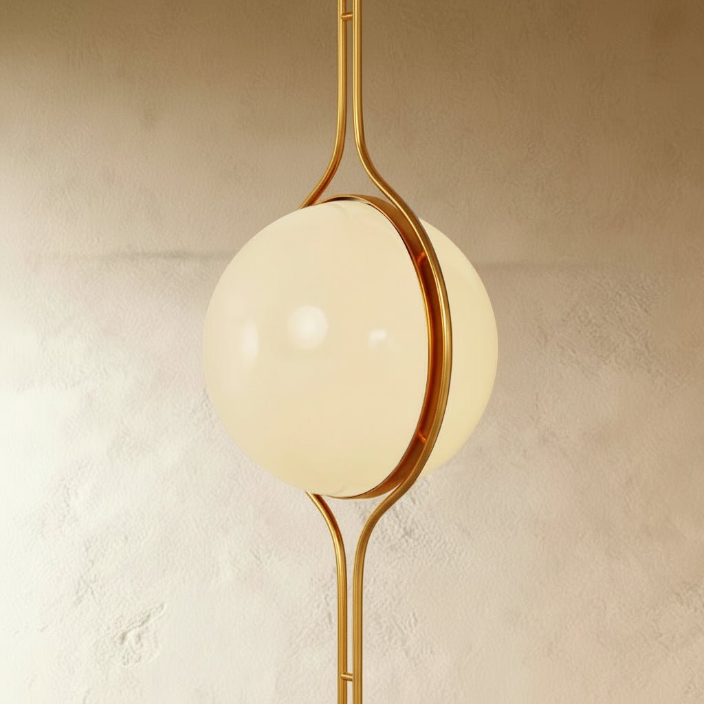 Zuru Floor To Ceiling Lamp - Open Box, fixture lit in a room