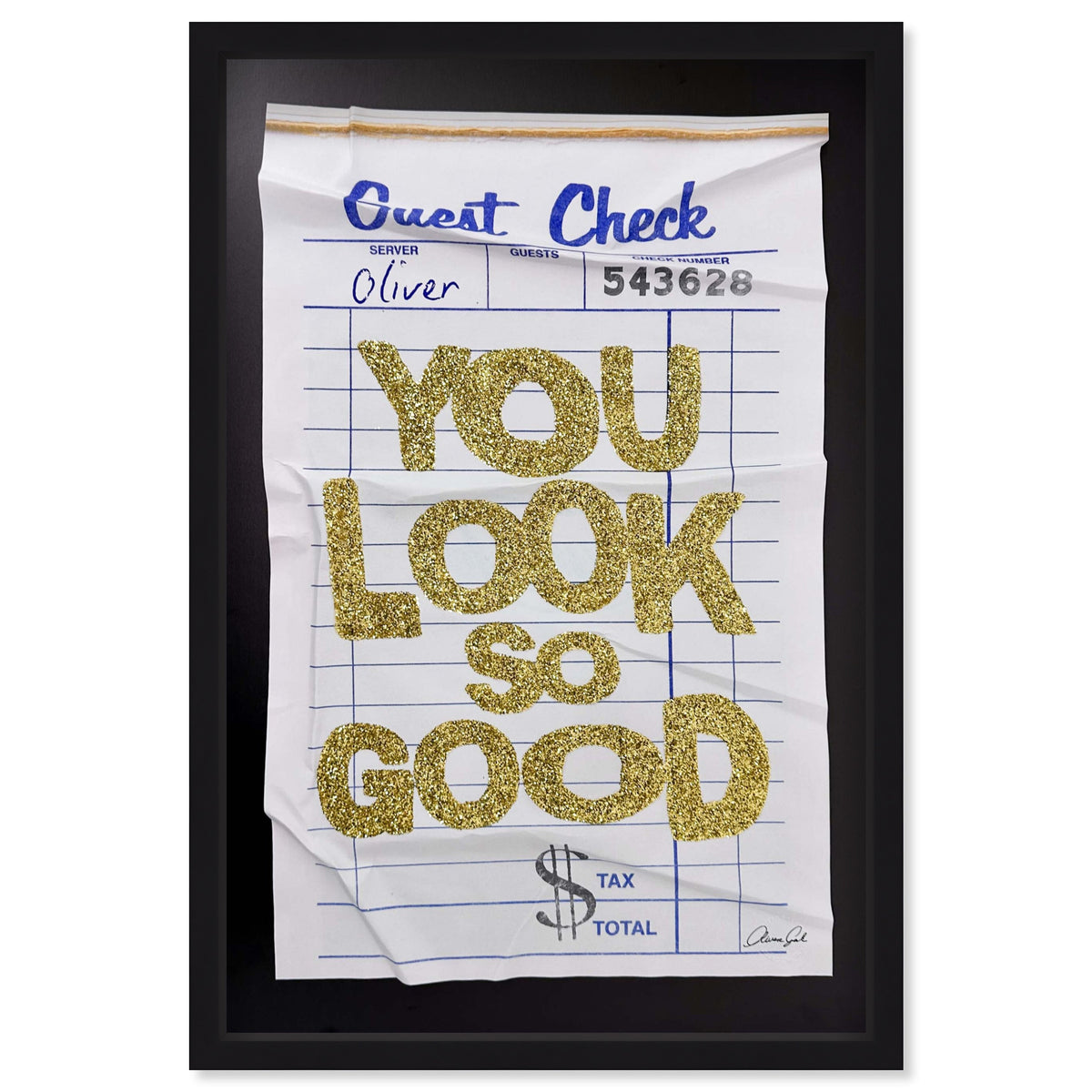 Look Good Gold Check Please