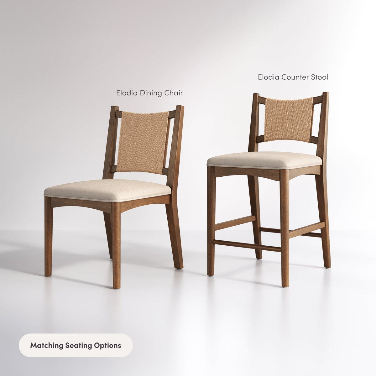 Arched Back Seagrass Dining Chair Medium Brown (Set of 6)