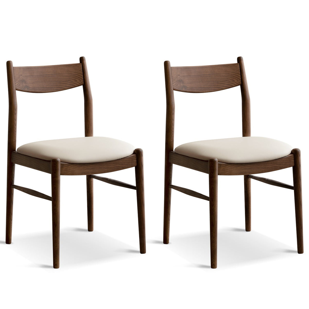 Japandi Walnut Wood Dining Chair PUREA