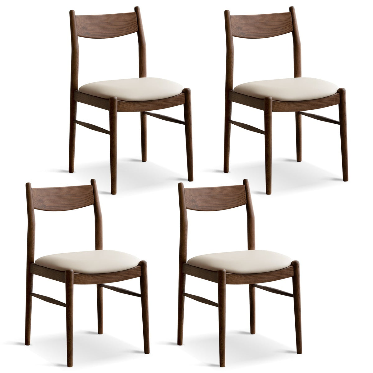 Japandi Walnut Wood Dining Chair PUREA
