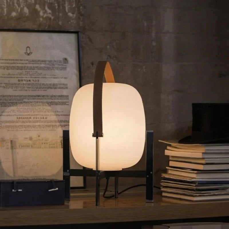 Luzia Leather Table Lamp - Open Box