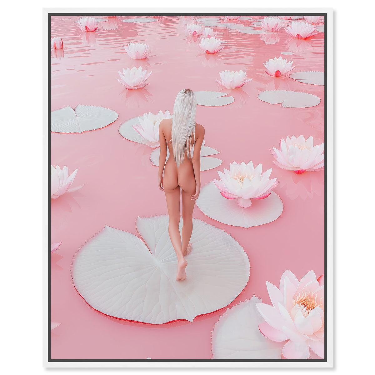 Nude Walk Among Petals