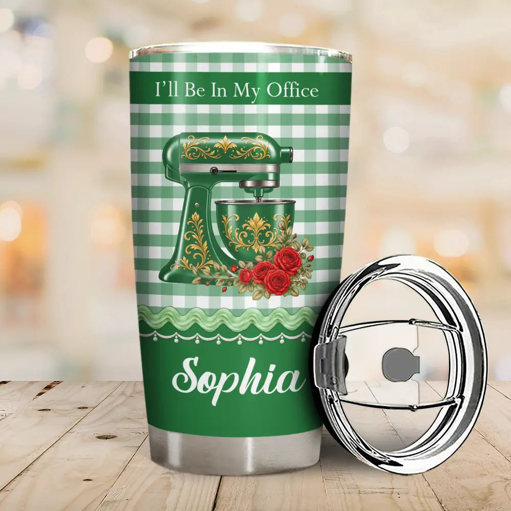Birth Flower Stand Mixer With Name For Baking Lovers - Personalized Tumbler