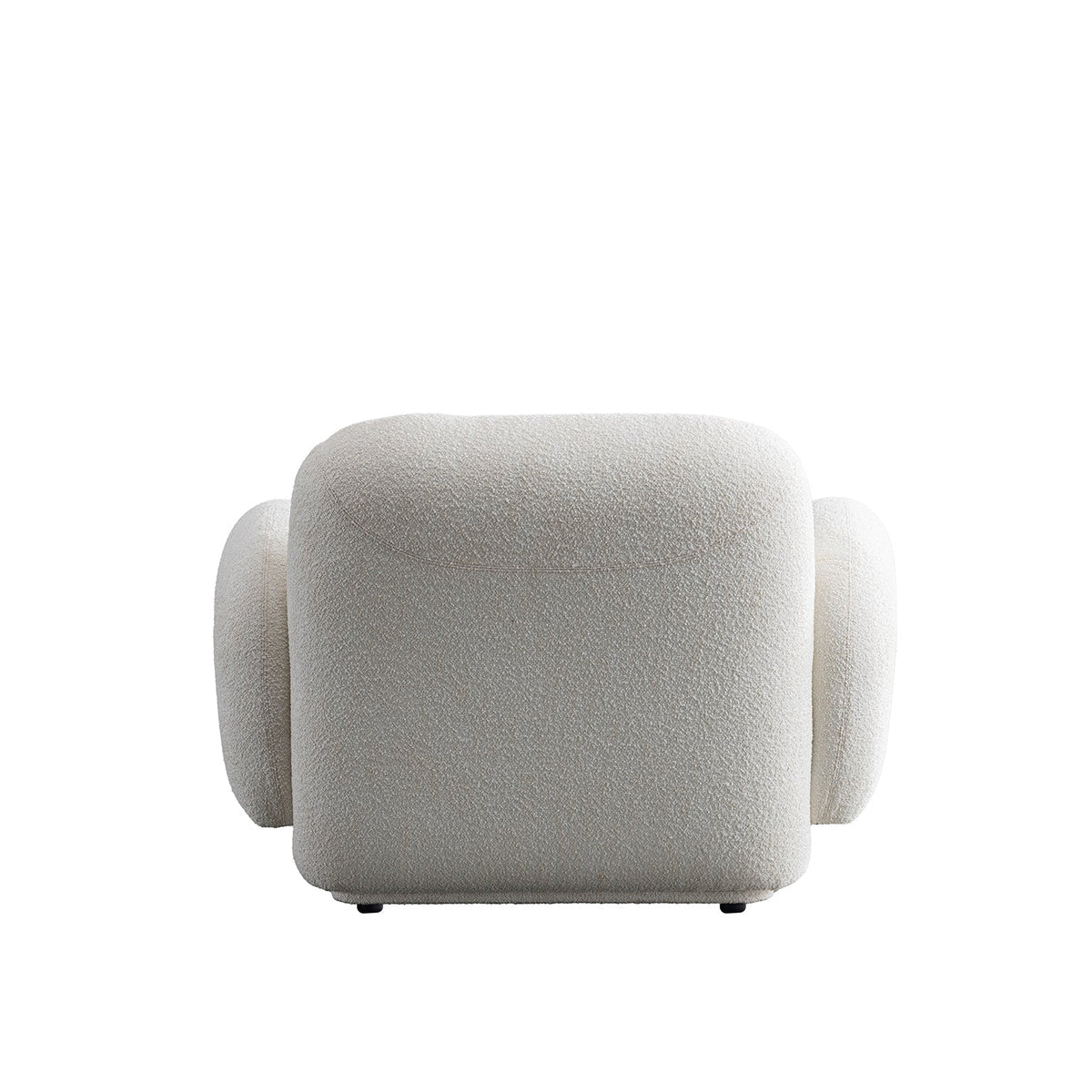 Cream Boucle Fabric 1 Seater Sofa PLUUM
