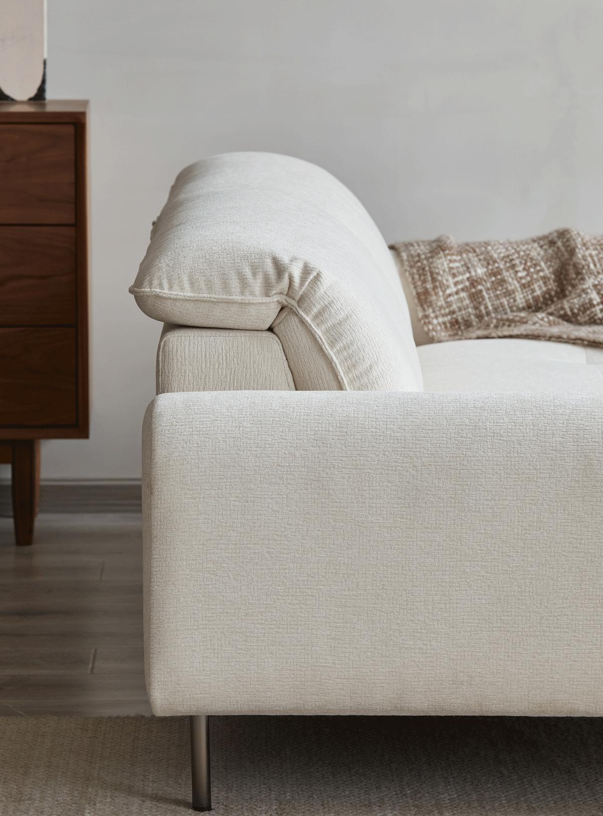 Minimalist Chenille Velvet Fabric 2 Seater Sofa DRIFT