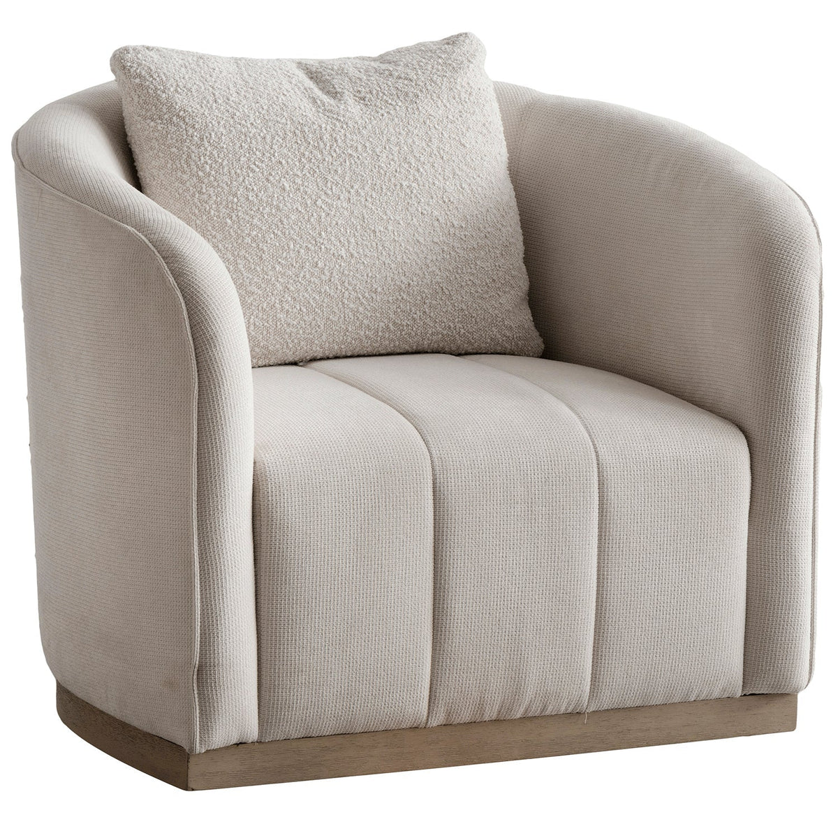 Japandi Cotton Fabric 1 Seater Sofa PANNA