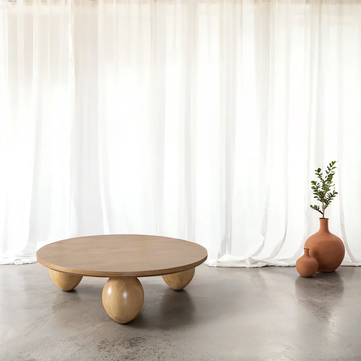 Scandinavian Rubber Wood Coffee Table TUMBO