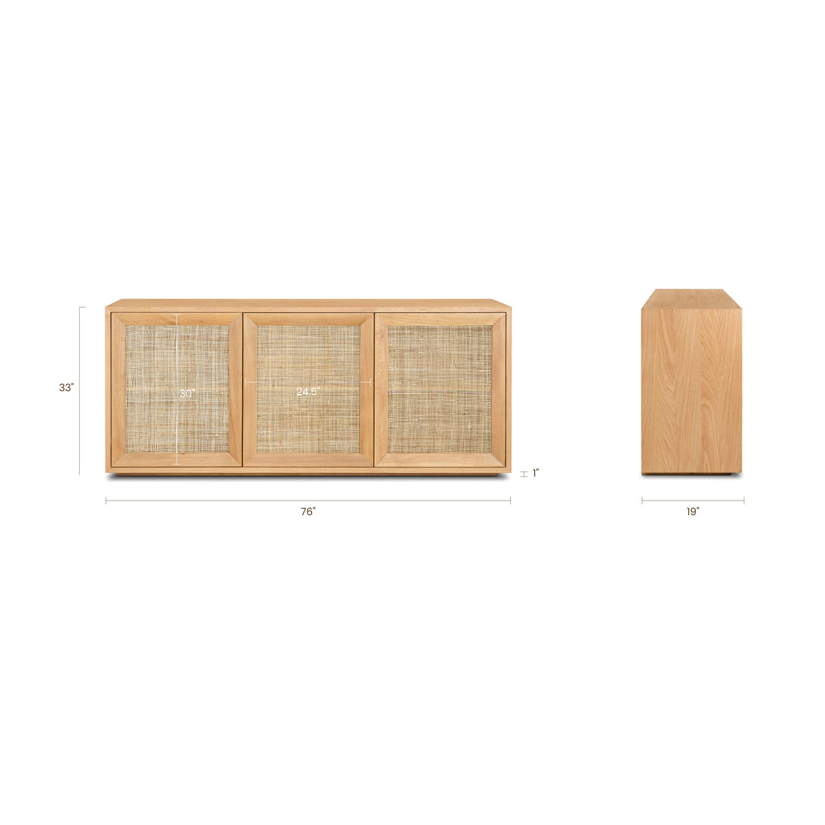 Tate 76" Oak Sideboard