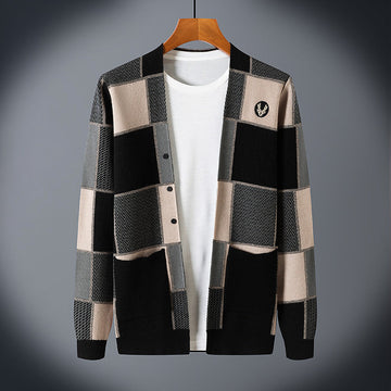 Warren Checkered Cardigan