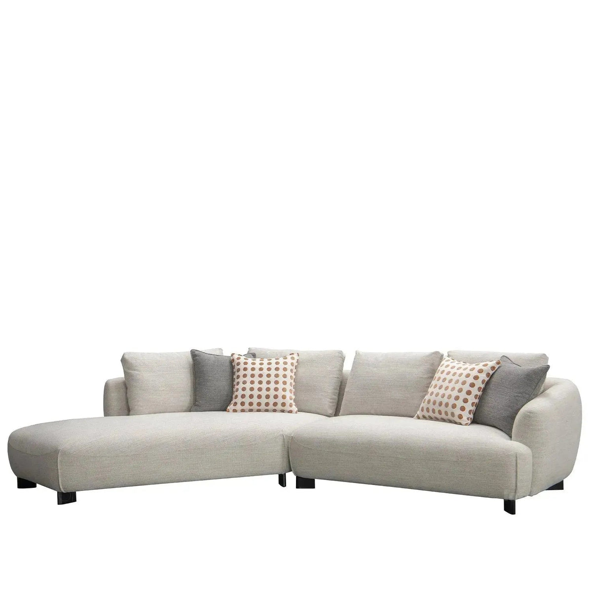 Modern Mixed Weave Fabric L Shape Sectional Sofa REFUGE 3+L