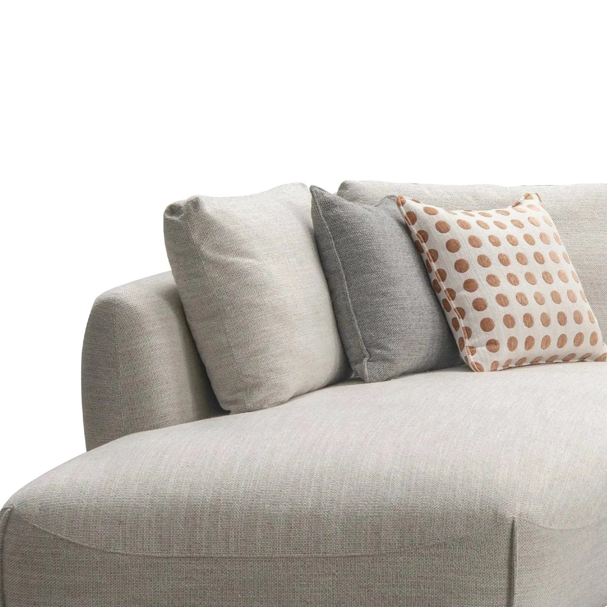 Modern Mixed Weave Fabric L Shape Sectional Sofa REFUGE 3+L