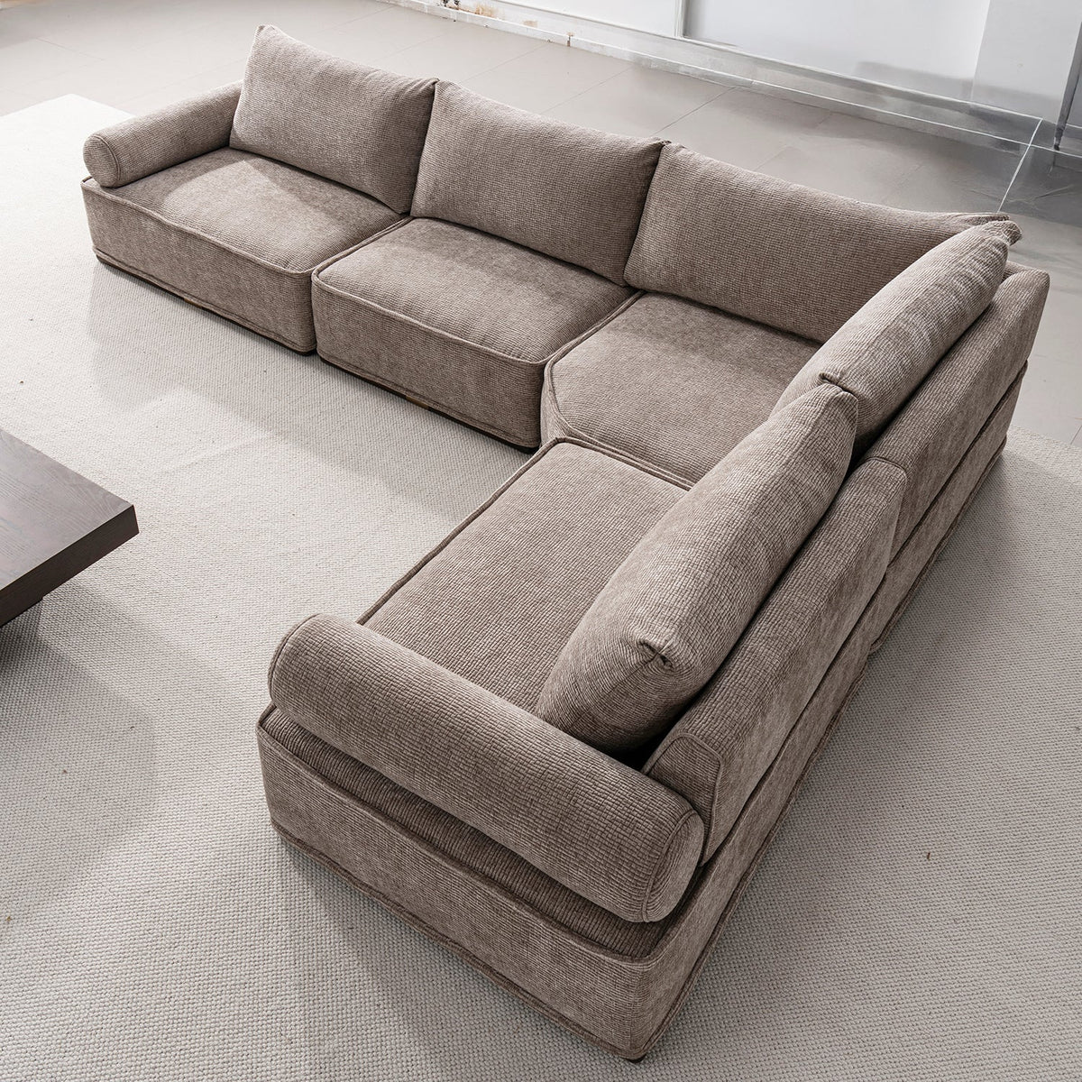 Modern Corduroy Velvet Fabric Modular Joint Connection 1 Seater Sofa CORDY