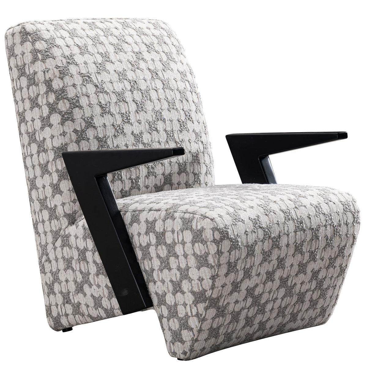 Modern Mixed Weave Fabric 1 Seater Sofa Chair SLANT