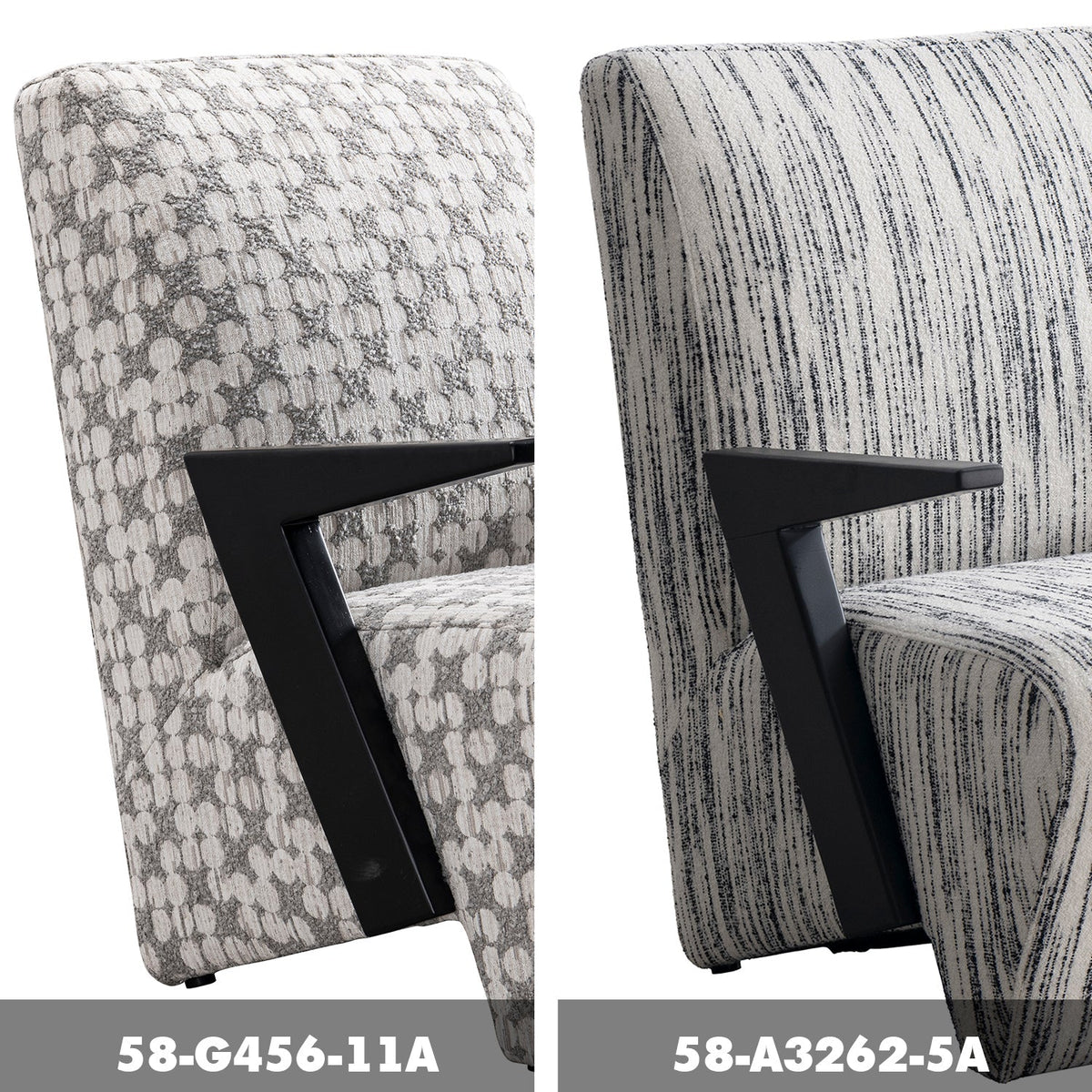 Modern Mixed Weave Fabric 1 Seater Sofa Chair SLANT