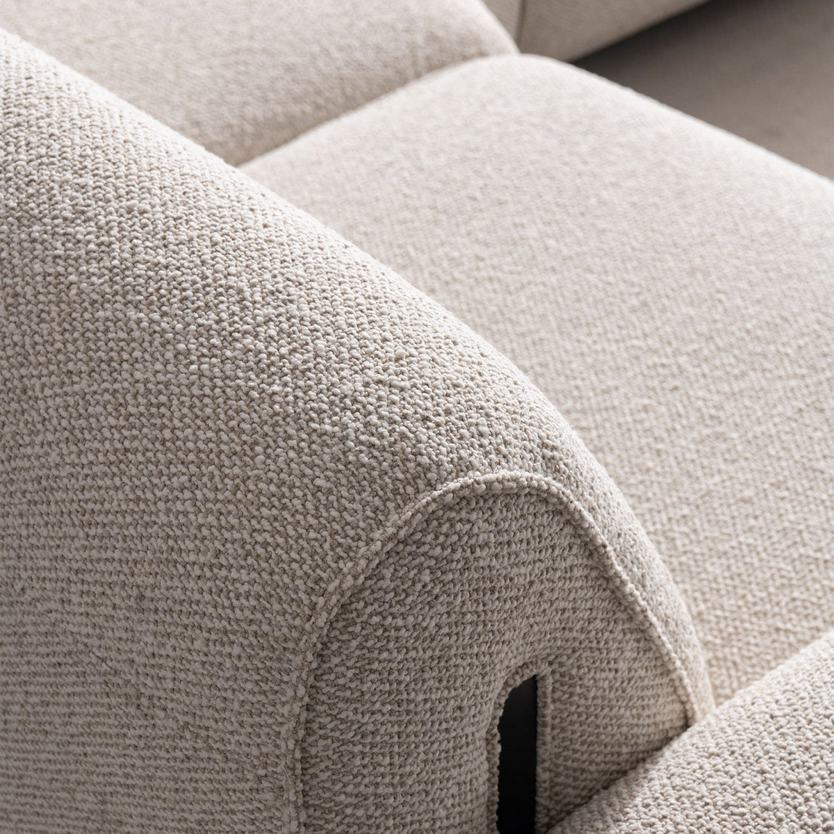 Minimalist Boucle Fabric Modular L Shape Sectional Sofa COLLE 4+L