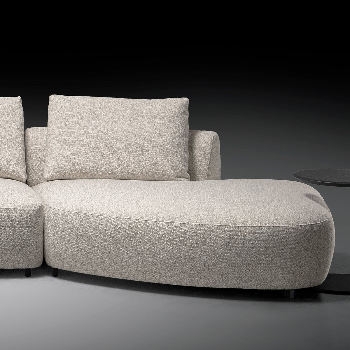 Cream Boucle Fabric Modular L Shape Sectional Sofa SERENE 3+L
