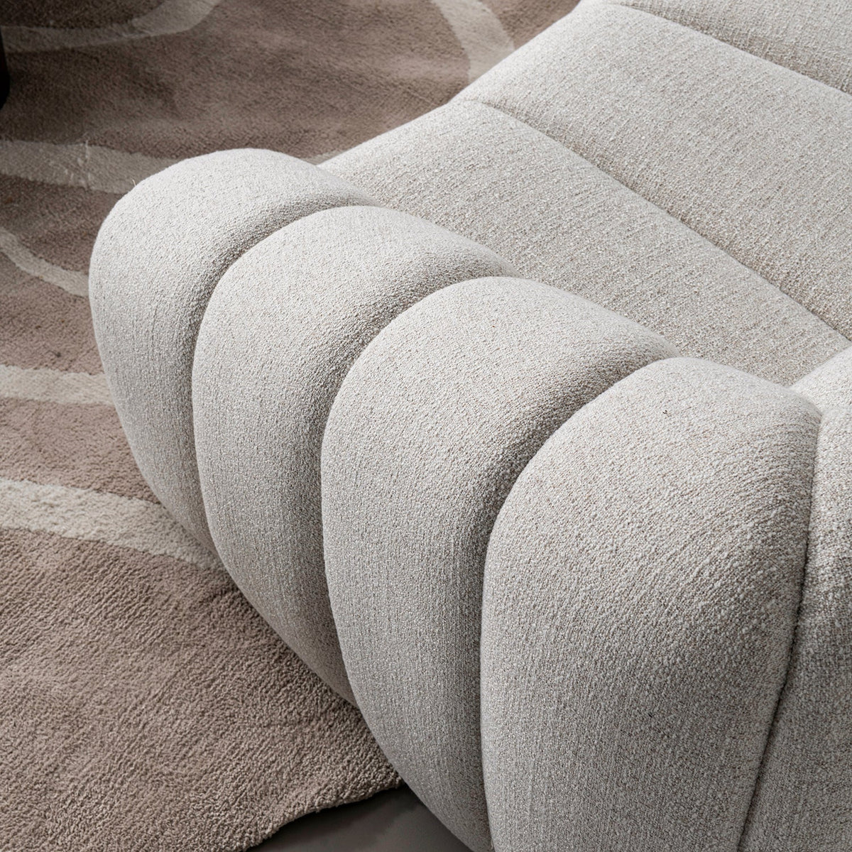 Modern Mixed Weave Fabric Modular Corner 1 Seater Sofa BENTO