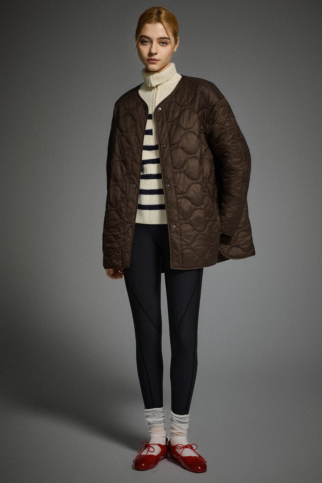 Oversized Quilted Drop-Shoulder Jacket